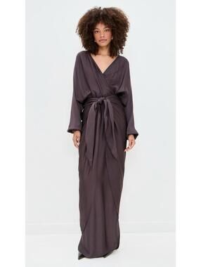 Baobab Espresso Brown Alexa Maxi Dress Nwt M